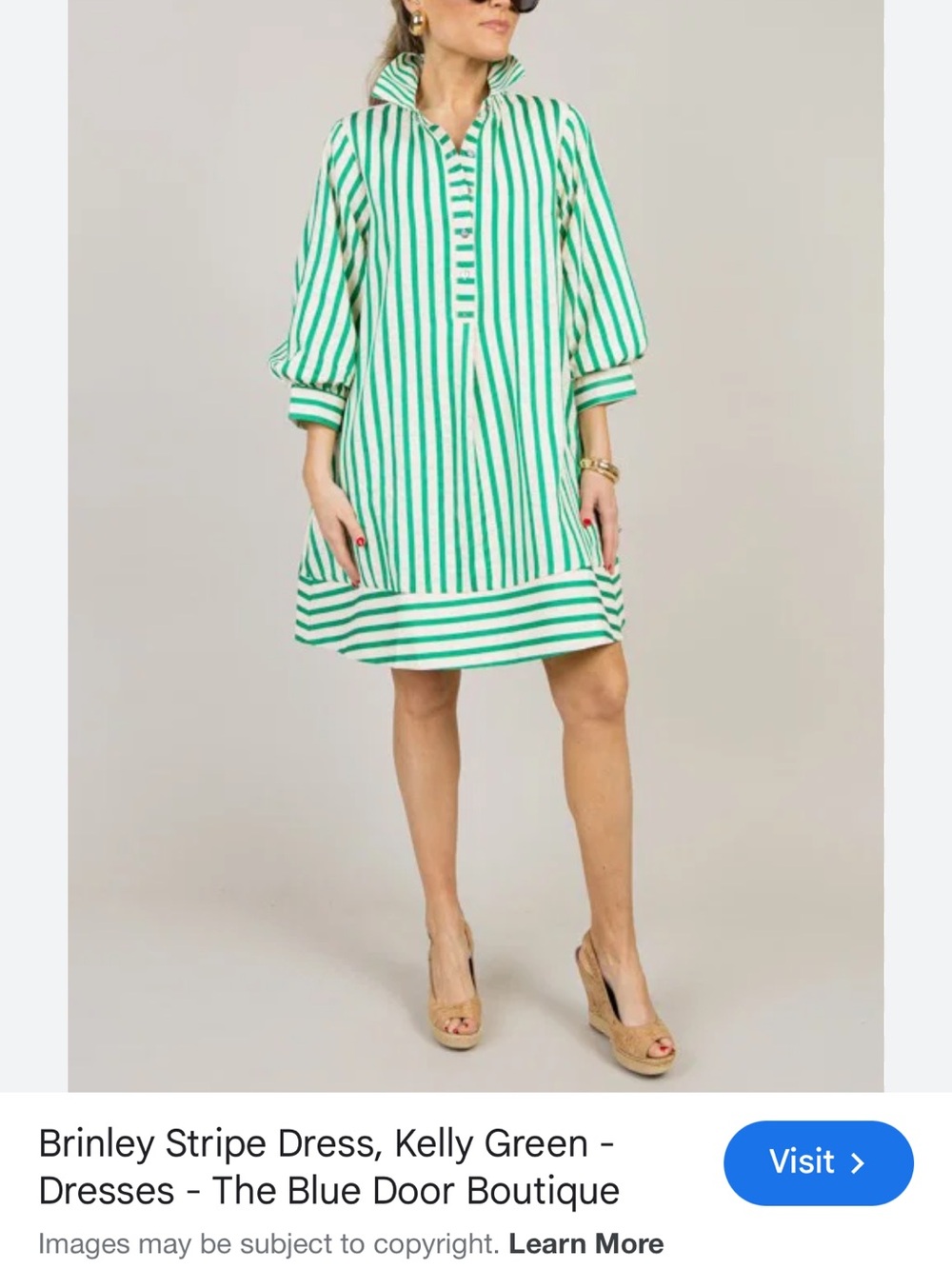 BUNDLE LOT Boutique Dresses - striped and solid SZ LARGE entro & shop mint (5) - Picture 10 of 11